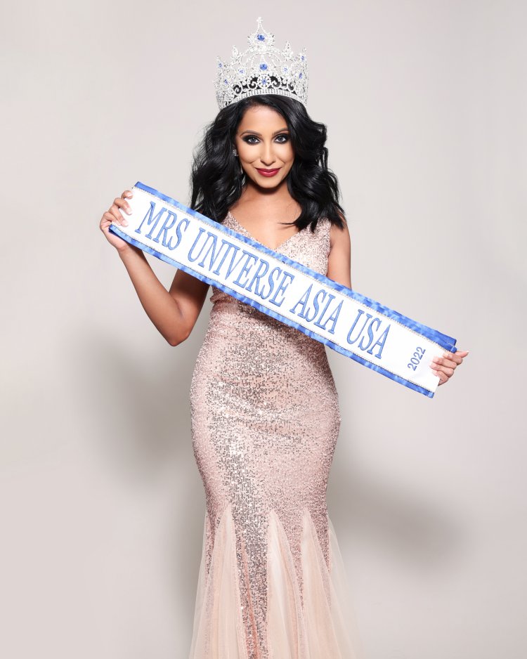 Dr.Shreyaa Sumi, MrsUniverse Asia USA 2022 has bagged Asia's Lifetime Achievement Award.